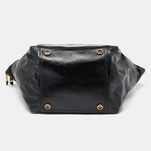 YVES SAINT LAURENT Black Patent Leather Large Downtown Tote - Picture 6 of 8